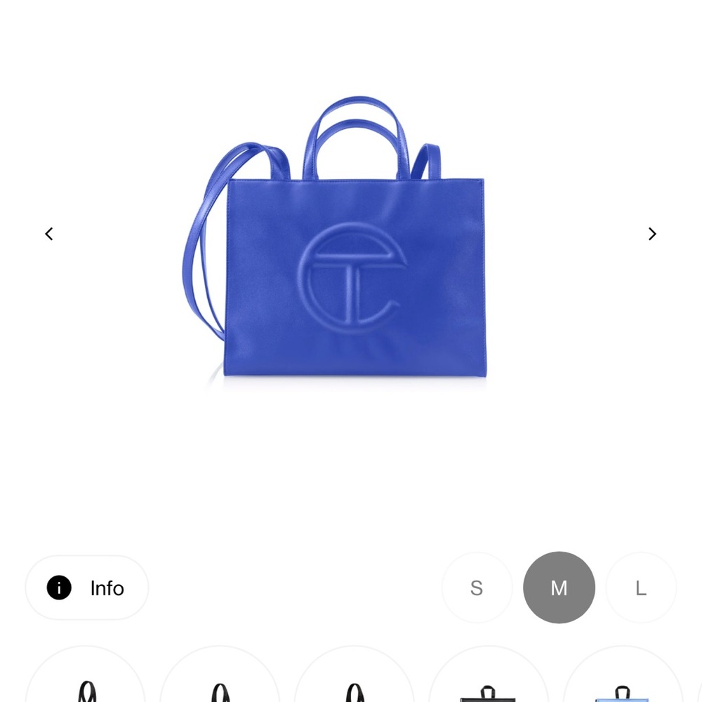 Telfar Blue Tote Bag with Minimalist Design